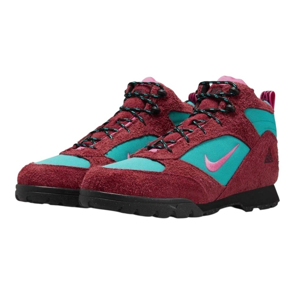 Nike Burgundy and Teal Hiking Boots